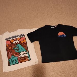 Zara Kids Tokyo Monster Tees - Black and White